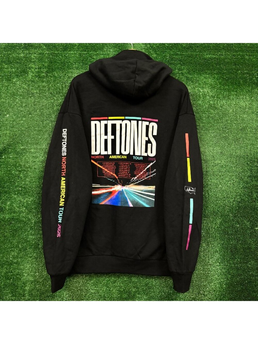 Deftones North American Tour Nu Metal Band Oversized Hoodie Size Large